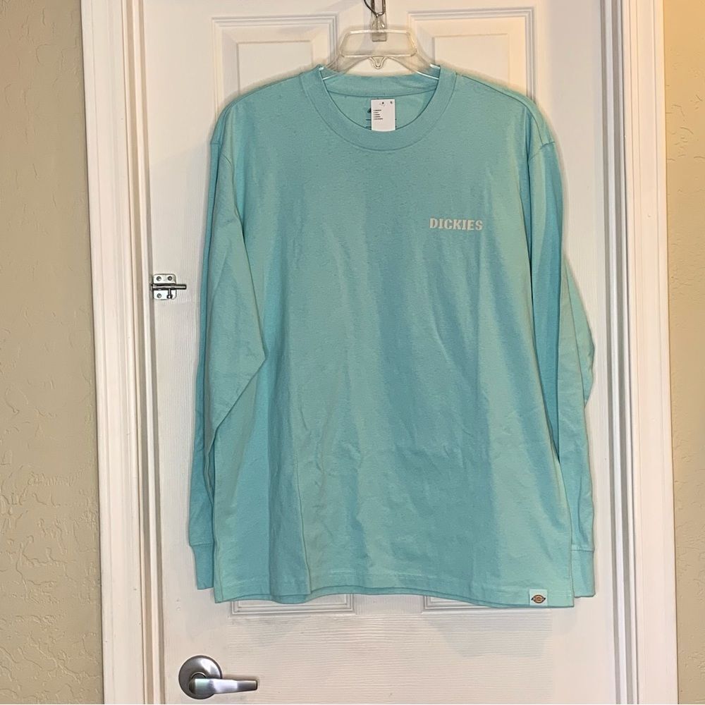 Dickies x Urban Outfitters Hard Working Long Sleeve Tee Turquoise Size XL